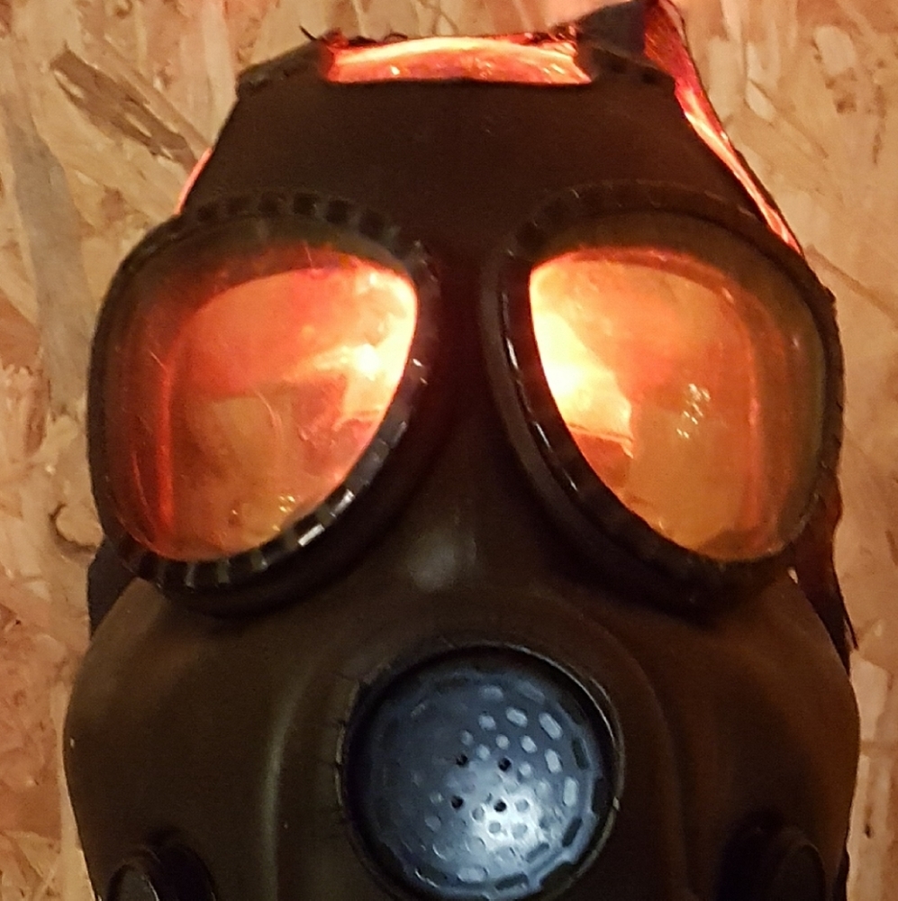 Custom made gas mask light